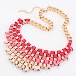 New bubble necklace,Pink red woven necklace, bubble necklace,bib necklace,bib Bubble Necklace,bridesmaid gifts,Christmas gift